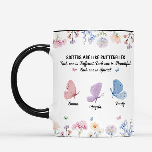 5927MUS2 personalized gifts for sister sisters are like butterflies mug 5927M8VCE