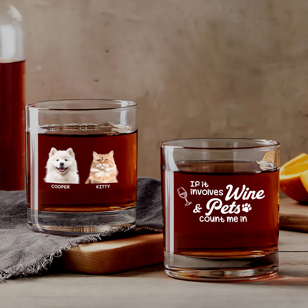 5930IUS2 custom dog whiskey glass if it involves wine and dogs count me in 5930I6VQC