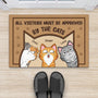 5931DUS2 all visitors must be approved by the cat door mat custom cat lover gifts 5931D6TAD