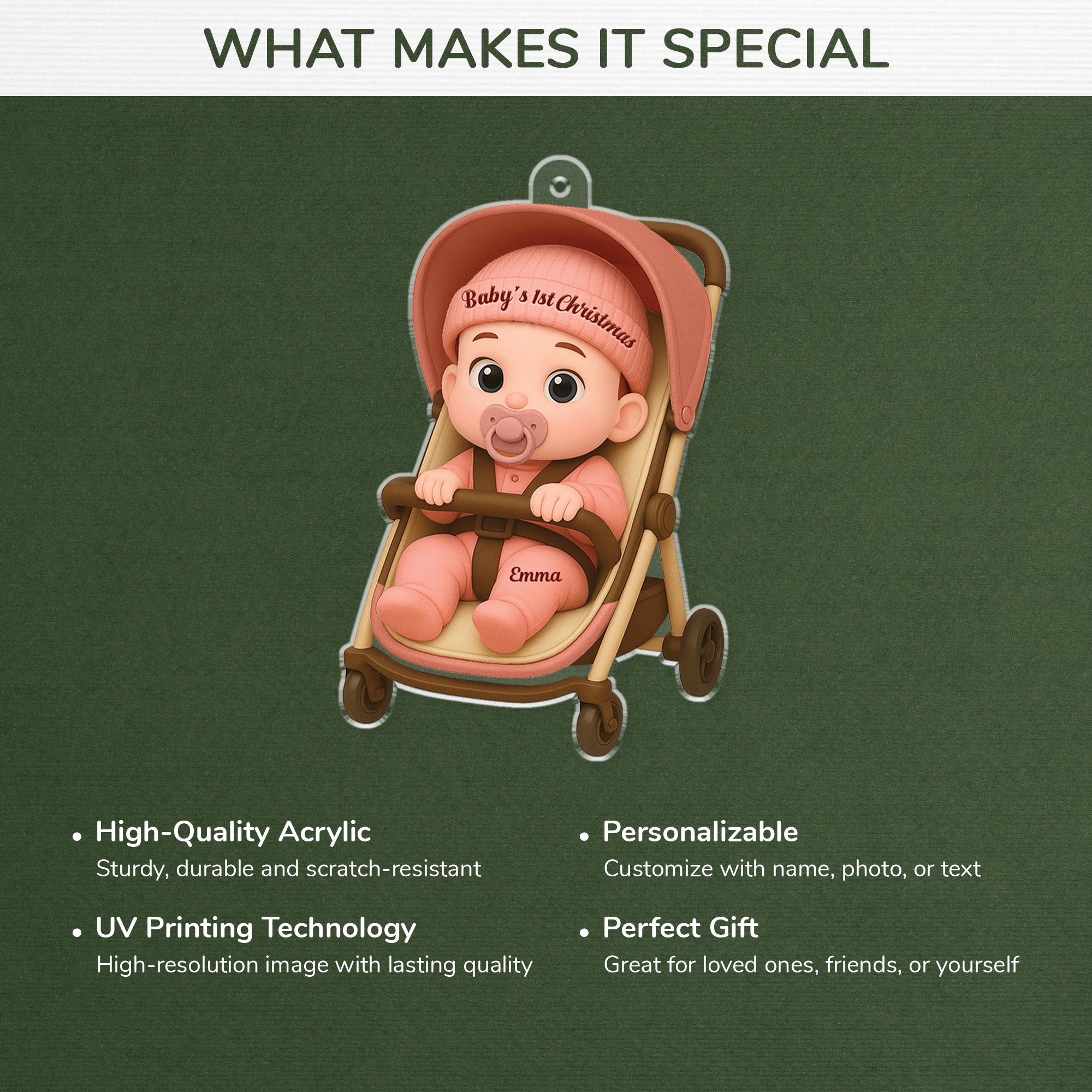 5941OUS4 3d printing effect acrylic christmas ornaments for newborns babys first xmas gifts 5941O8TZK