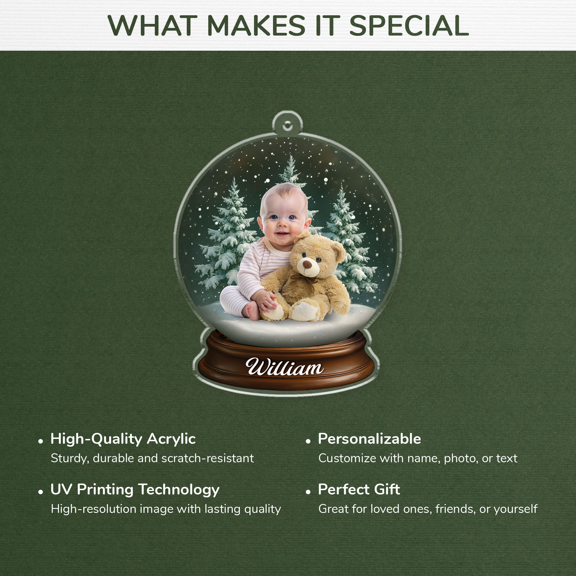 5942OUS4 3d printing effect photo christmas ornaments acrylic personalized kids gifts 5942O3QQK