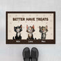 5944DUS1 personalized gifts for cat lovers better have cat treats doormat 5944DKQTD