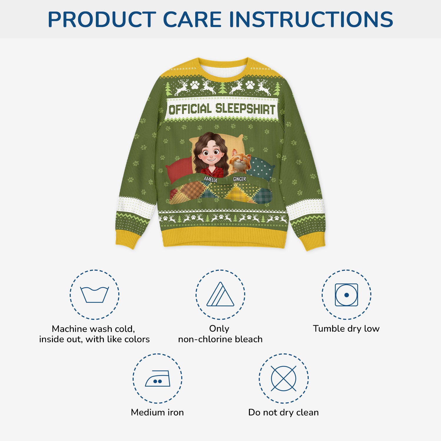 5947WUS4 custom cat ugly christmas sweater official sleepshirt for cat lovers 5947WKLND