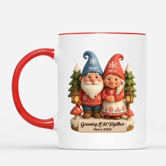 5953MUS2 gnome christma_s mugs custom gifts for couples 5953M