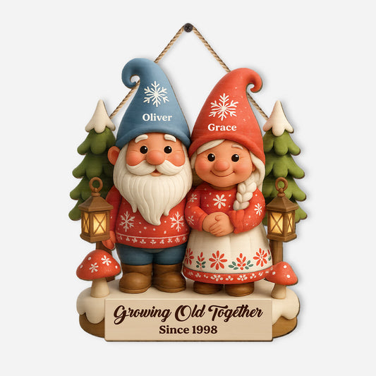 5953QUS1 3d printing effect gnome christmas wood signs custom couple gifts 5953QKV5G