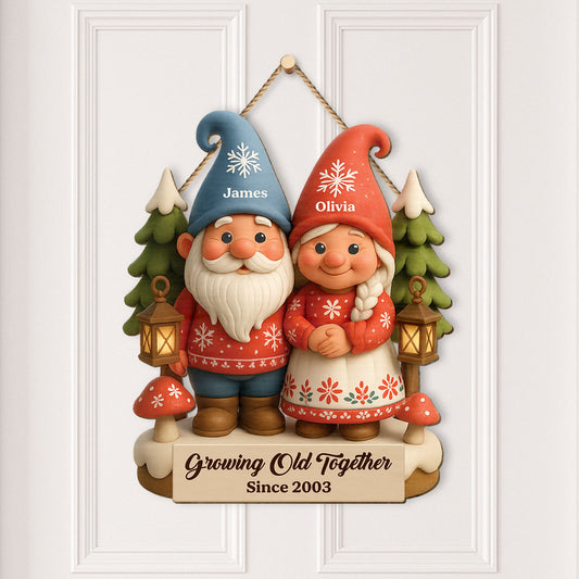 5953QUS2 3d printing effect gnome christmas wood signs custom couple gifts 5953QKV5G