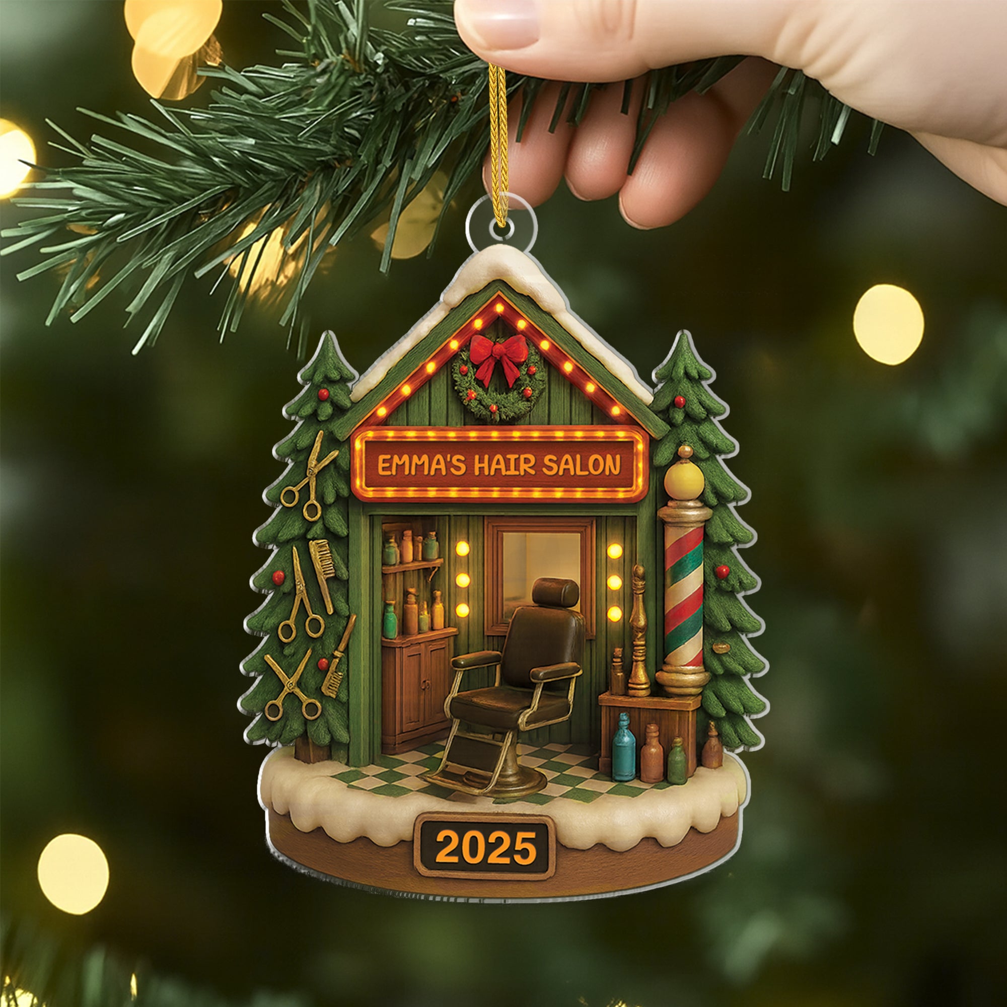 5954OUS2 3d printing effect acrylic barber shop ornament_s custom christmas gifts 5954OKTCB