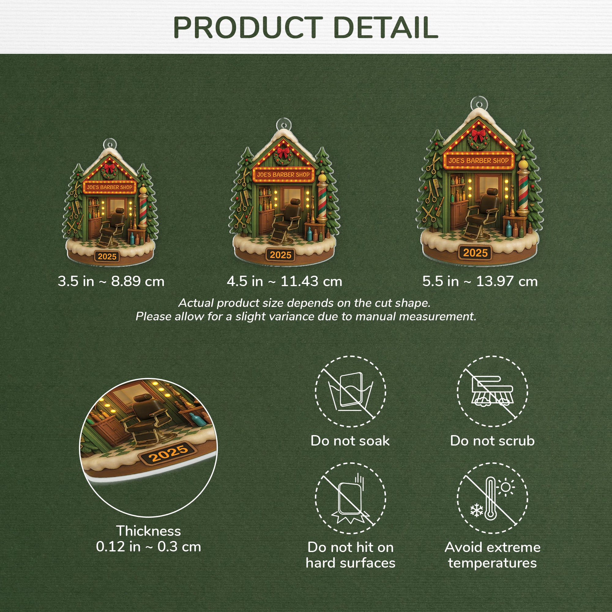 5954OUS3 3d printing effect acrylic barber shop ornament_s custom christmas gifts 5954OKTCB