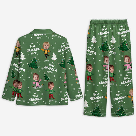 5955VUS2 custom christmas pajamas_ with faces gifts for grandpa grandma 5955V8YZB