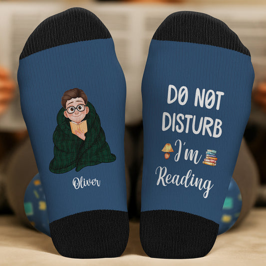 5960JUS2 do not disturb im reading socks personalized book lover gifts 5960J8MAA