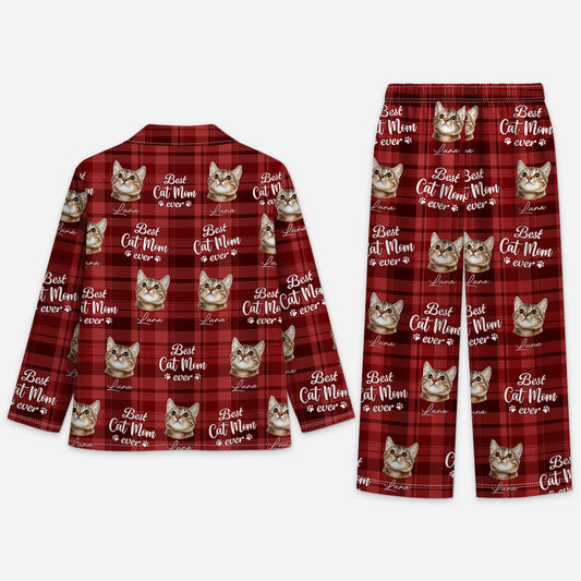5965VUS2 personalized pajamas with cat face christmas gifts for cat moms 5965VTKZD