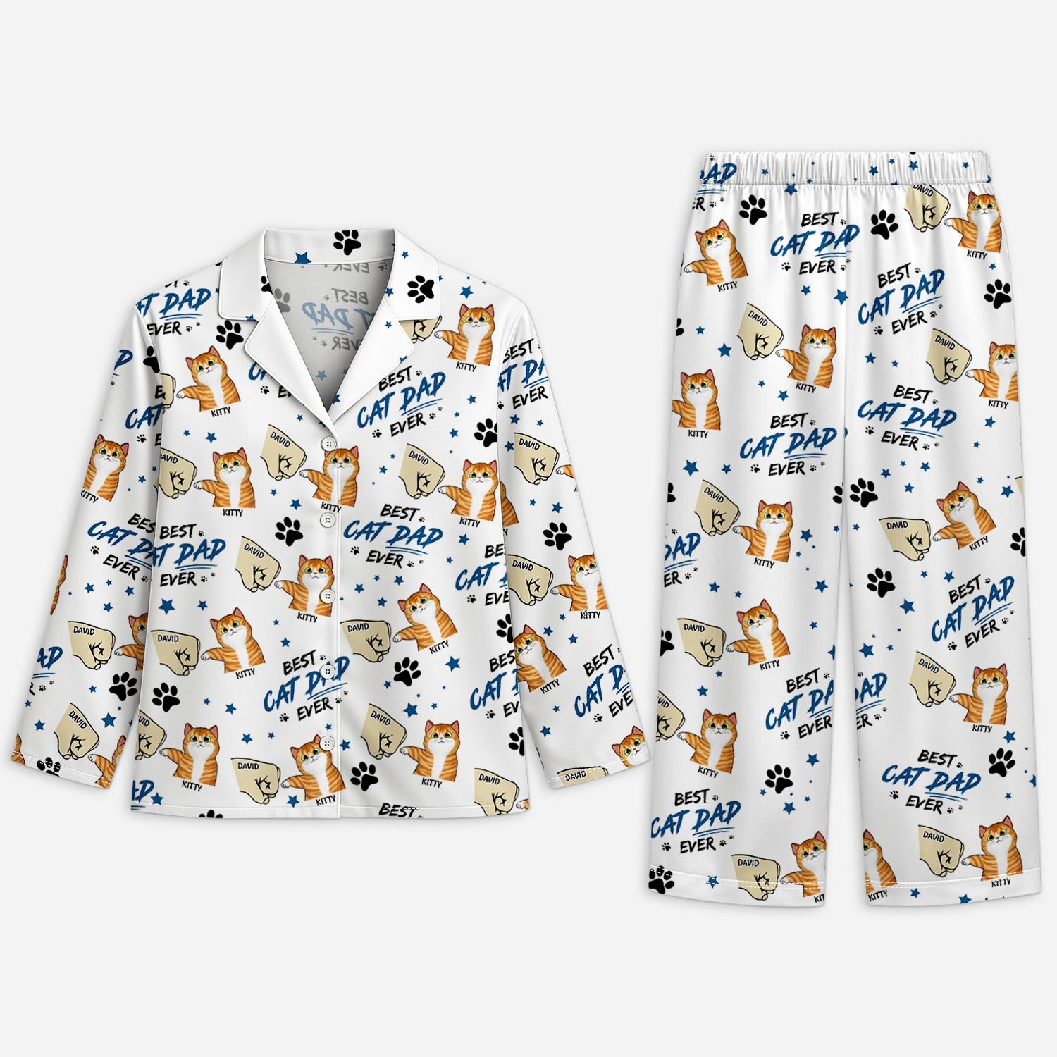 5966VUS1 best cat dad ever pajamas personalized gifts for cat owners 5966V8YAD