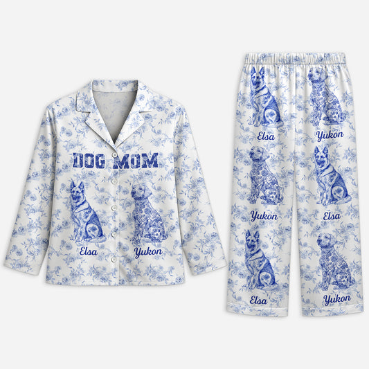 5970VUS1 blue toile dog pajamas personalized gifts for dog lovers 5970VKMTC
