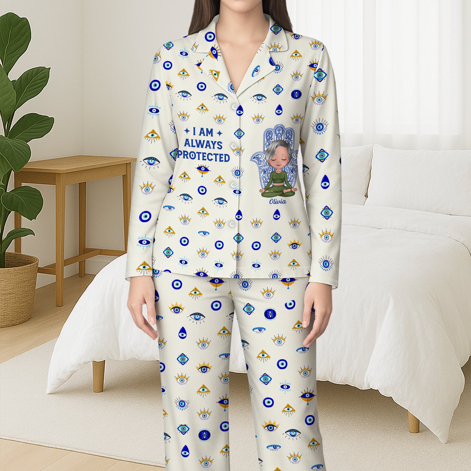 5980VUS3 personalized womens pajamas gifts for yoga lovers 5980VKVCA