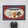 5981DUS1 visitors must be approved by cat doormat custom cat lover gifts 5981D8TZD