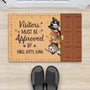 5983DUS2 personalized cat doormat visitors must be approved by the cat 5983DTTCD_4e3c7b7c 7982 409a a56c 06c734b4d87d