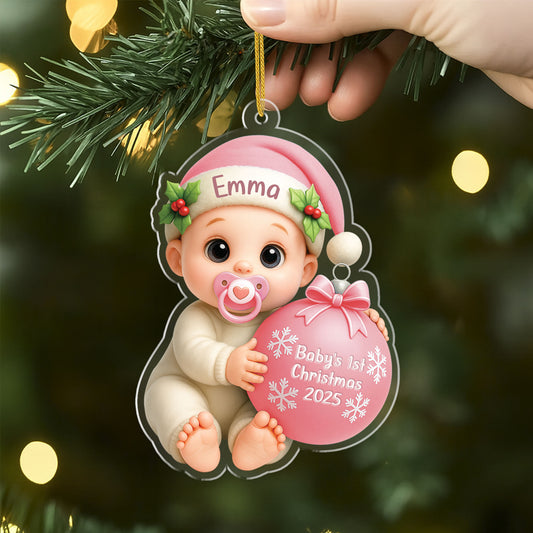 5984OUS2 3d printing effect babys 1st christmas gifts custom acrylic ornaments 5984OKTQK