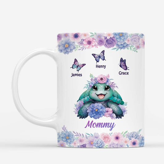 5987MUS1 personalized turtle mug with names gifts for grandma mom 5987M3QNA