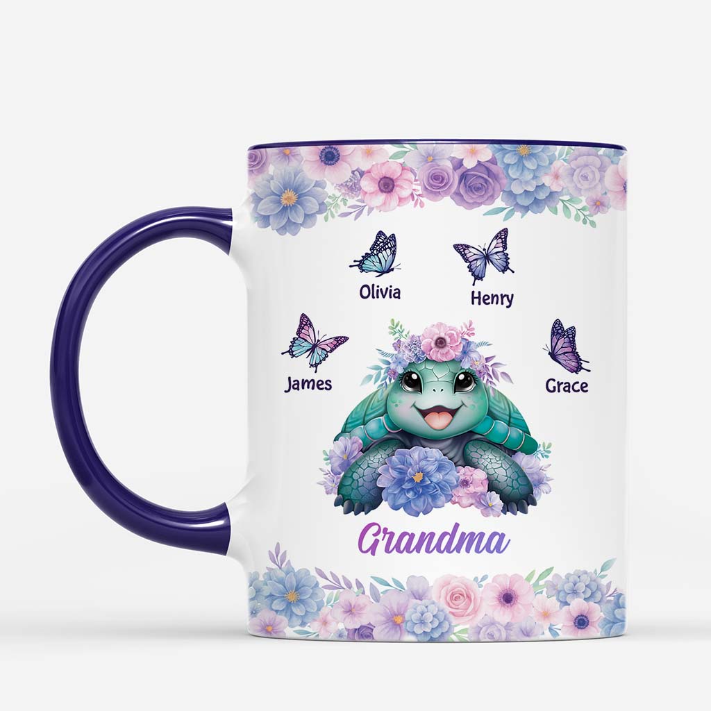 5987MUS2 personalized turtle mug with names gifts for grandma mom 5987M3QNA