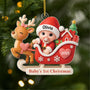 5989OUS1 3d printing effect personalized acrylic babys 1st christmas ornaments for newborns 5989O8VNK