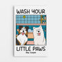 5990CUS1 personalized dog canvas wall art wash your little paws 5990C36QC
