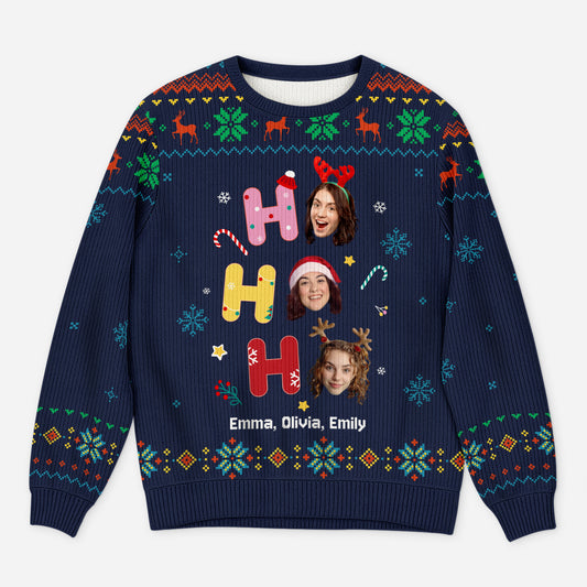 5991WUS1 ugly christmas sweater with faces personalized family gifts 5991WKTNI