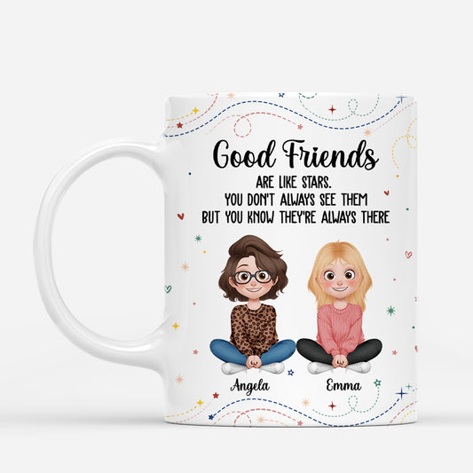 5992MUS1 good friends are like stars mug personalized gifts for friends 5992M3QQF