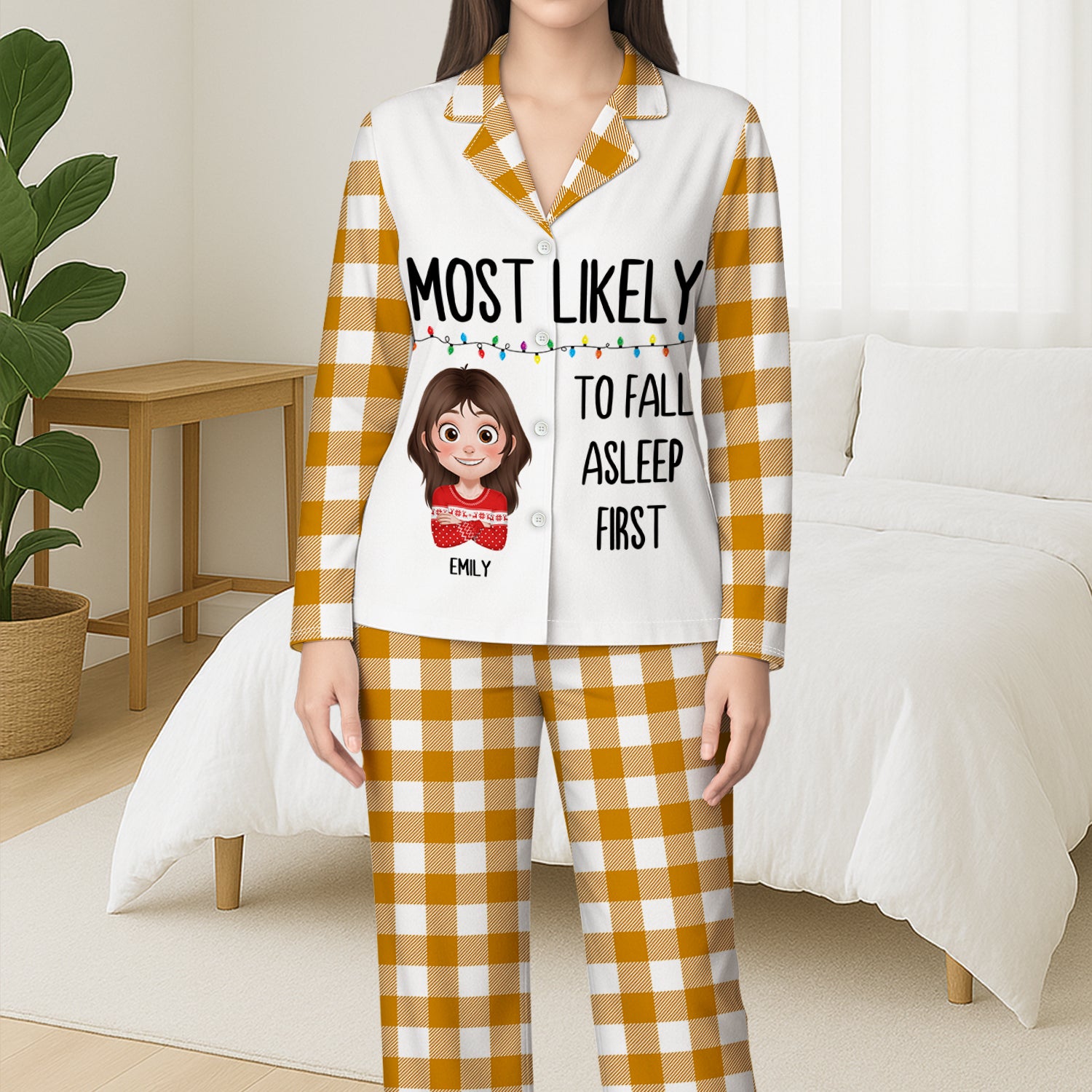 5993VUS3 custom pajamas for men women most likely to fall asleep first 5993V6TCB
