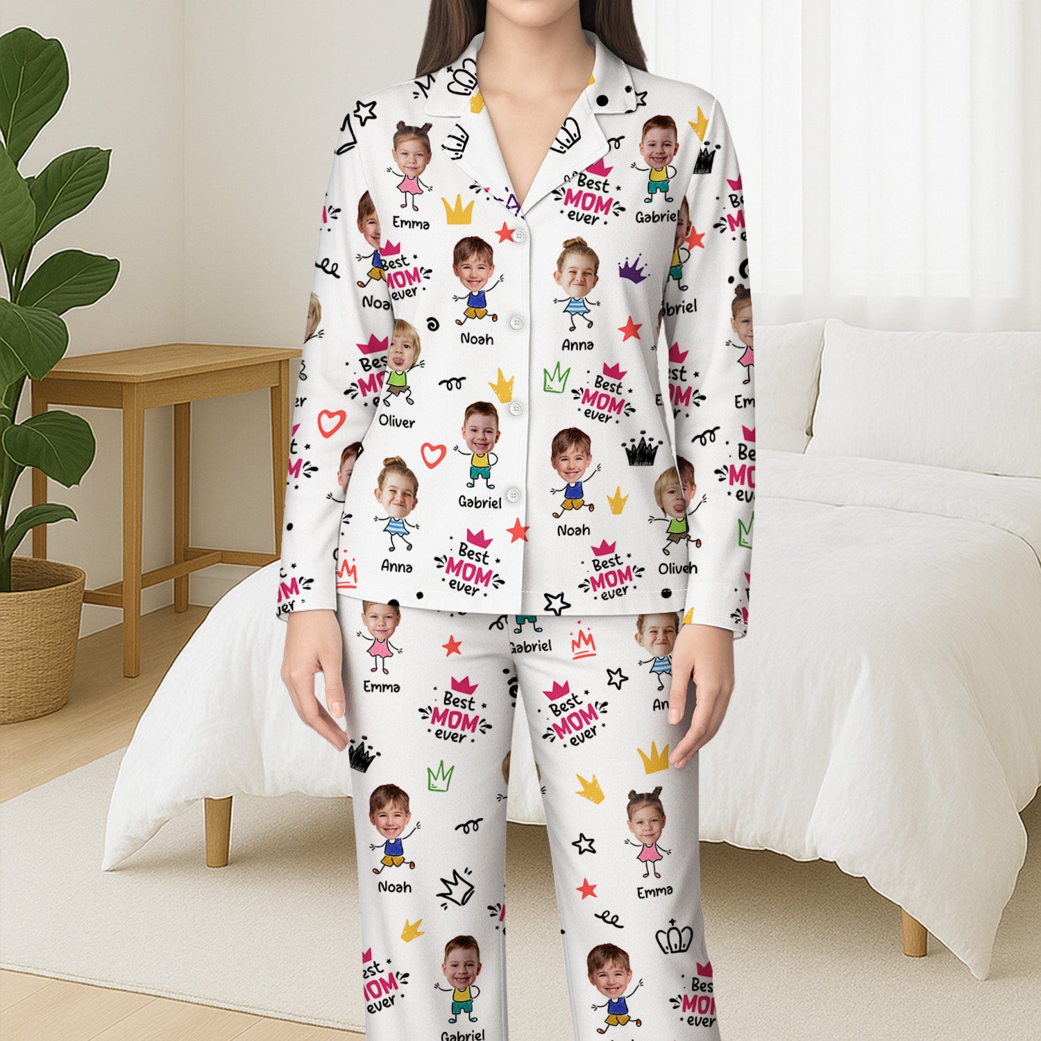 5995VUS3 custom pajamas with faces_ gifts for dad mom 5995V6MMB