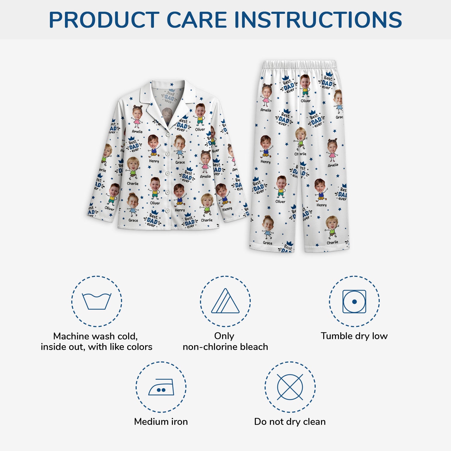 5995VUS4 custom pajamas with faces_ gifts for dad mom 5995V6MMB