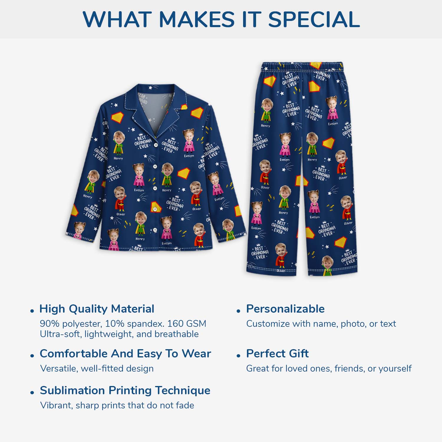 5997VUS5 christmas pajamas with faces on them custom gifts for grandparents 5997V6KAA