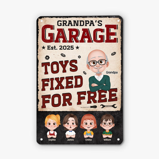 6000EUS1 personalized metal garage signs unique gifts for grandpa dad 6000E6TMB