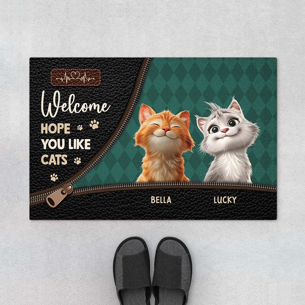 6002DUS1 hope you like cats doormat_ funny personalized for cat lovers 6002D6VAD