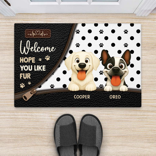 6002DUS2 hope you like dogs doormat_ funny personalized for dog lovers 6002D6VAC