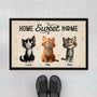 6005DUS1 personalized gifts for cat lovers home sweet home doormat 6005D3VTD
