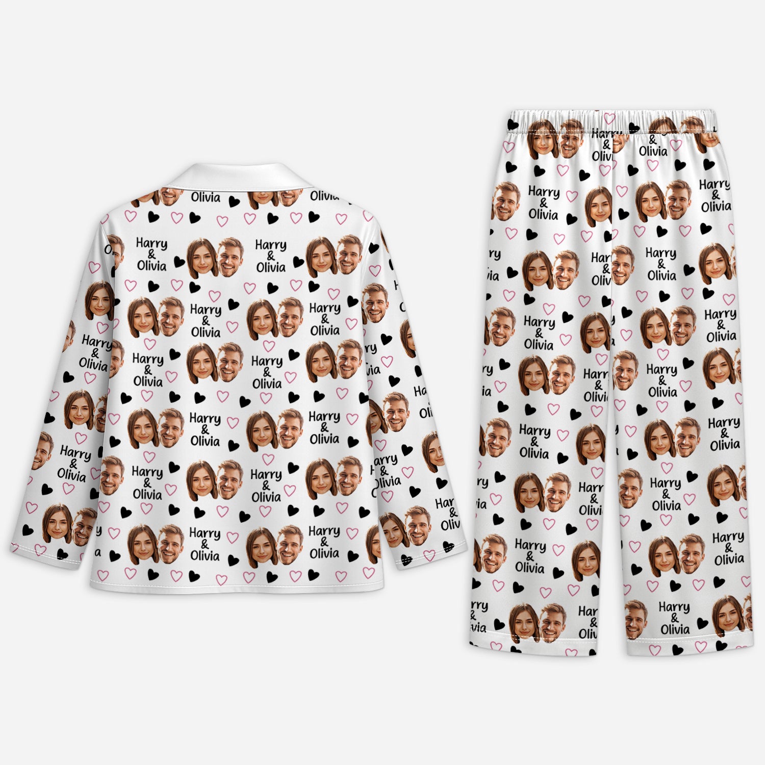 6008VUS2 personalized pajamas with faces matching gifts for couples 6008V8VCG