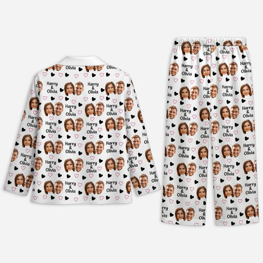 6008VUS2 personalized pajamas with faces matching gifts for couples 6008V8VCG