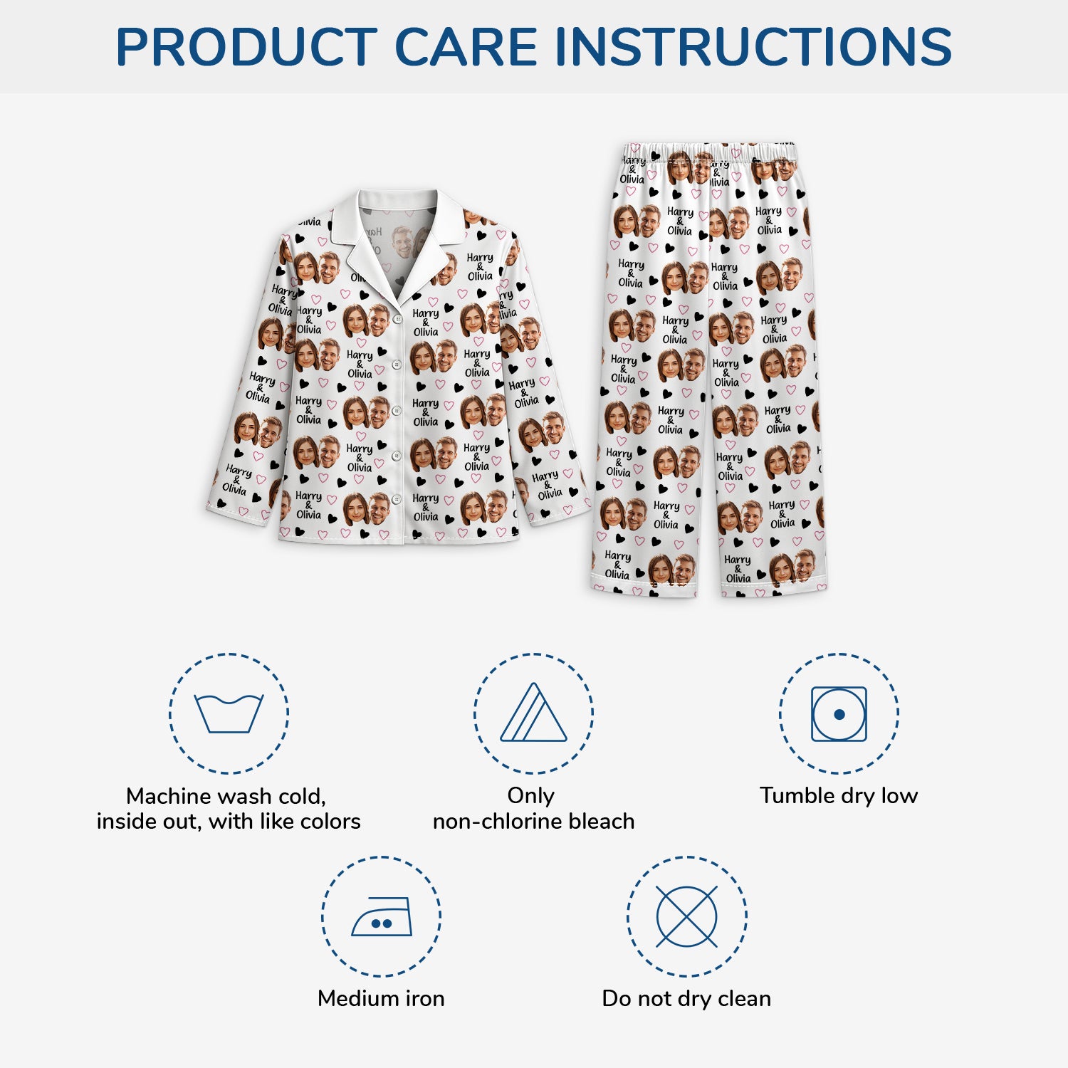 6008VUS4 personalized pajamas with faces matching gifts for couples 6008V8VCG