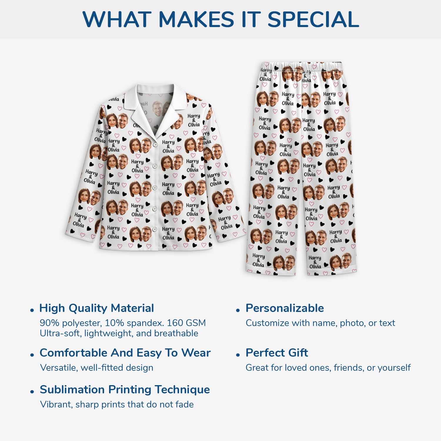 6008VUS5 personalized pajamas with faces matching gifts for couples 6008V8VCG