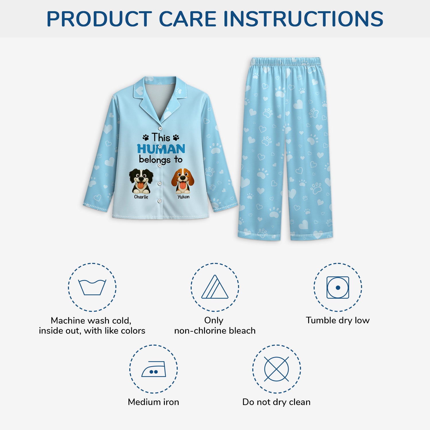 6015VUS4 this human belongs to pajamas customized gifts for dog lovers 6015V3XCC