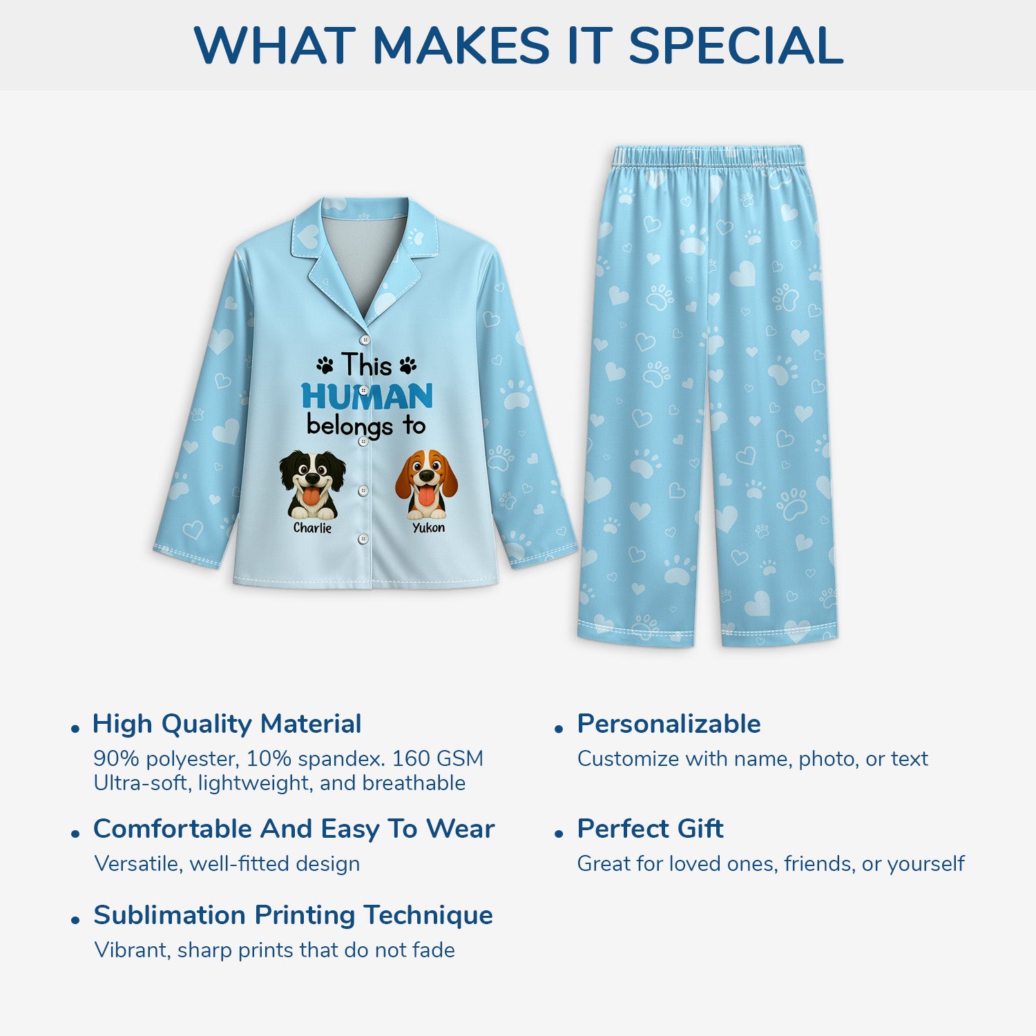 6015VUS5 this human belongs to pajamas customized gifts for dog lovers 6015V3XCC