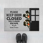 6016DUS1 keep door closed_ doormat personalized gifts for dog owners 6016DKZ5C