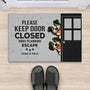 6016DUS2 keep door closed_ doormat personalized gifts for dog owners 6016DKZ5C