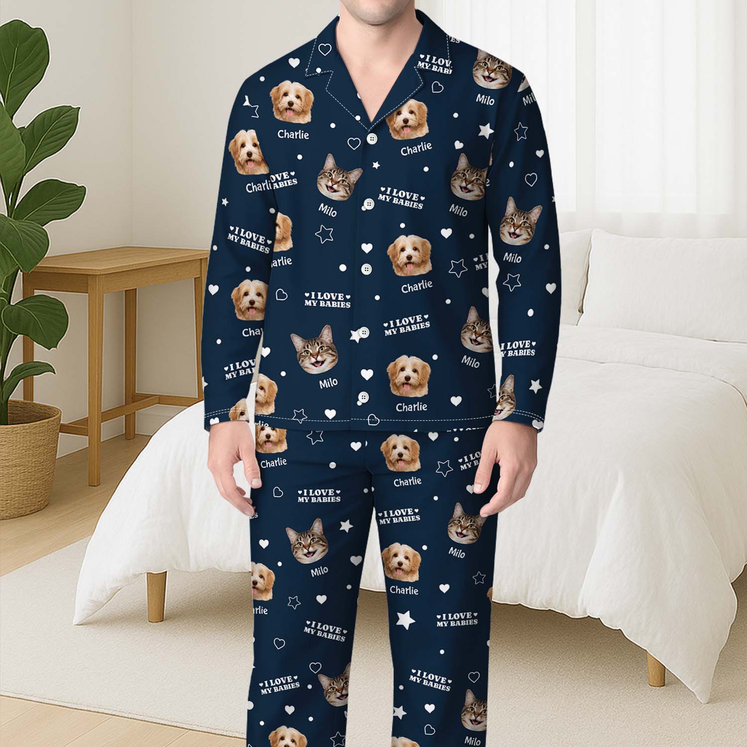 6022VUS3 personalized pajamas with faces on them gifts for mom dad 6022V3KNA