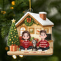 6032OUS1 couple with cat ornament personalized acrylic xmas ornaments 6032OTZZD