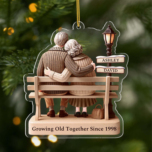 6035OUS1 custom couple gifts acrylic growing old together since ornament 6035OTLNG_9b19168e c723 4e52 9261 c83763fbf531