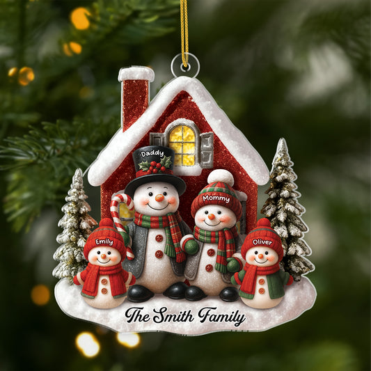 6036OUS1 snowman christmas ornaments acrylic personalized gifts for family  6036O