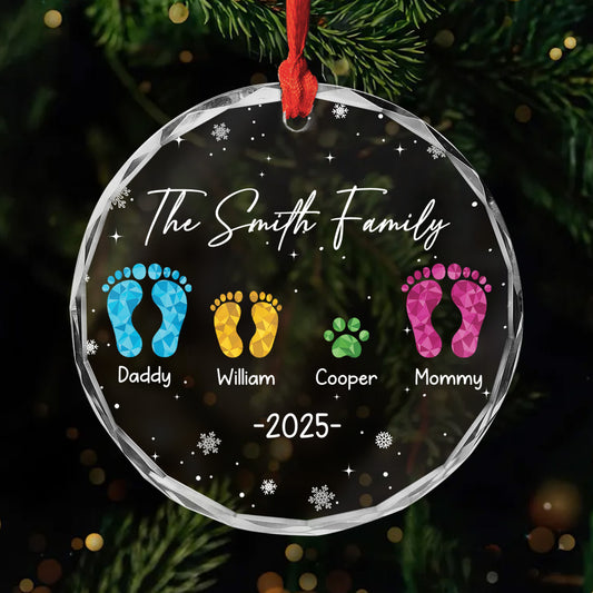 6045OUS1 glass footprint christmas ornaments_ custom gifts for family 6045O3QQI