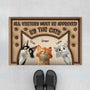 6049DUS1 3d printing effect custom cat doormat all visitors must be approved by the cat 6049D6TAC