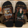 6051JUS2 just a girl who loves books socks personalized book lover gifts 6051JKVTA